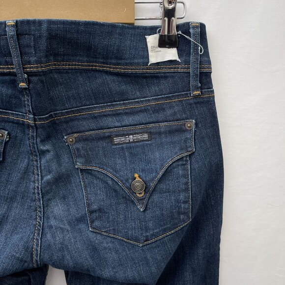 Hudson Collin Skinny Jeans Flap Pocket Dark Wash Denim Low Rise Womens 27 - Picture 6 of 15